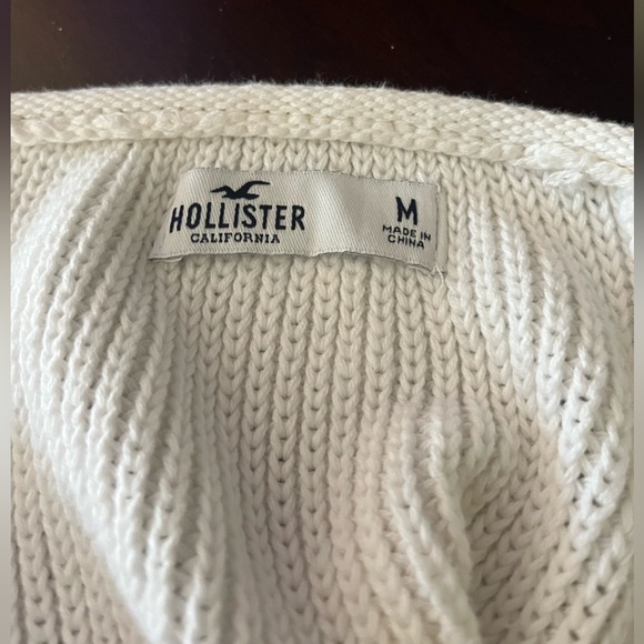 Hollister Junior medium crop tank cable knit girl next‎ door white flirty boho - Picture 3 of 6